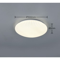 Umbria VI - White LED Flush with Pattern Diffuser 4000K