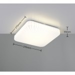 Mandria II - White LED Flush with Pattern Diffuser 4000K