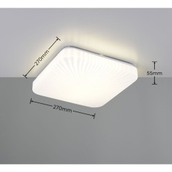 Mandria II - White LED Flush with Pattern Diffuser 4000K