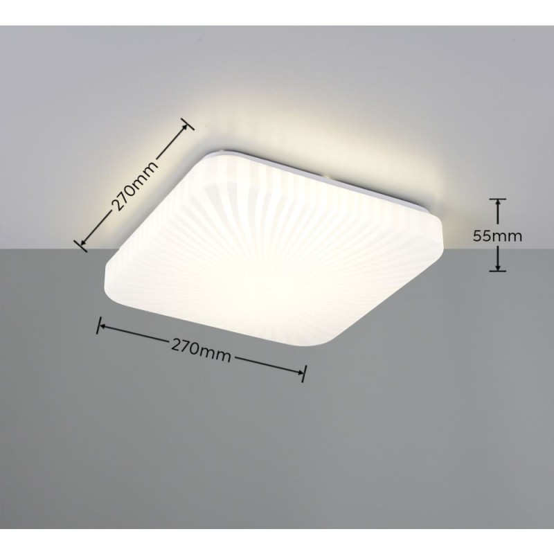 Trio-R64661901 - Mandria II - White LED Flush with Pattern Diffuser 4000K