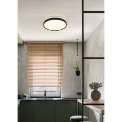 Spacy - Matt Black CCT Ceiling Lamp with Remote Control