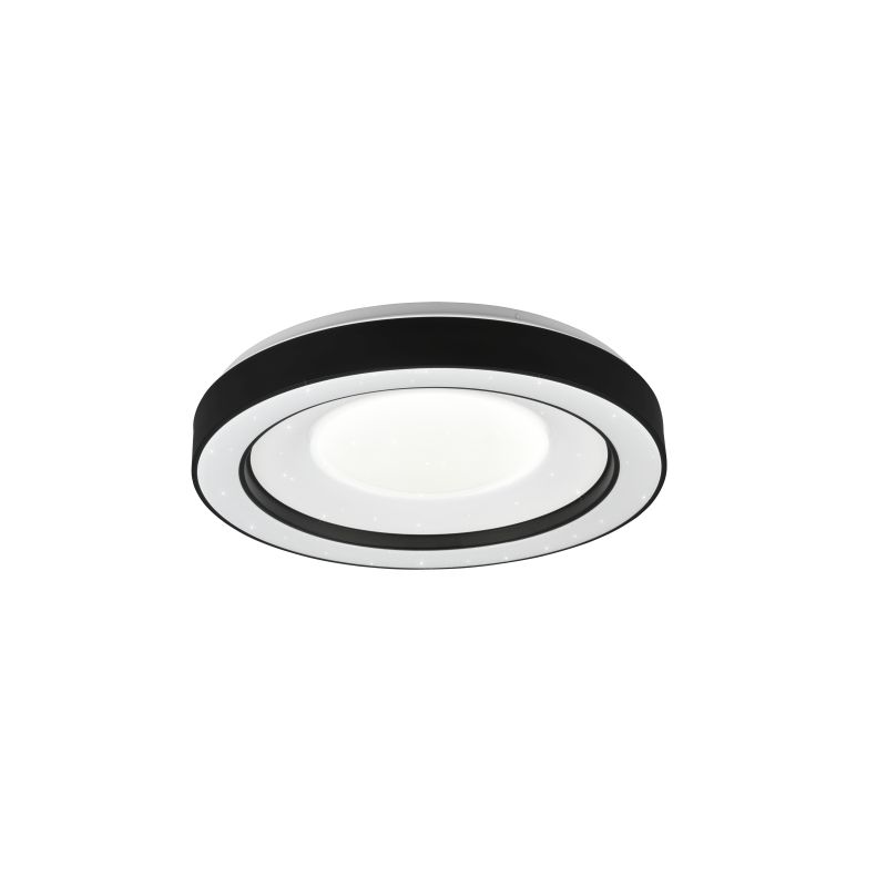 Trio-R65091032 - Arco - White & Black RGBW Flush with Remote Control Ø 49 cm