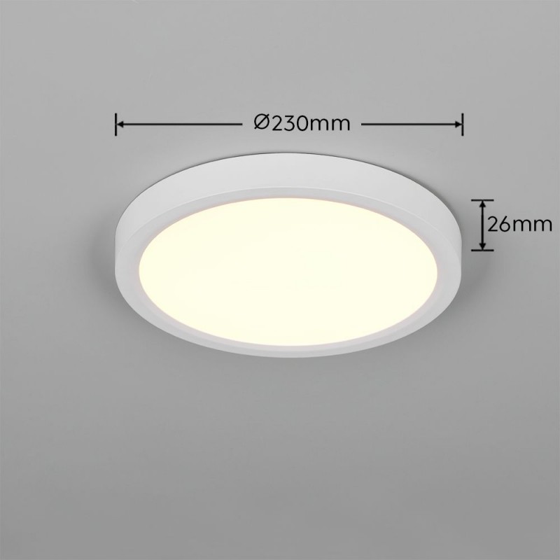 Trio-R65891131 - Draco - Matt White CCT Flush ∅ 23 cm