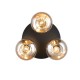 - Divina - Black 3 Light Ceiling Lamp with Amber Glasses Trio-R66643013 - Divina - Black 3 Light Ceiling Lamp with Amber Glasses