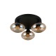 - Divina - Black 3 Light Ceiling Lamp with Amber Glasses Trio-R66643013 - Divina - Black 3 Light Ceiling Lamp with Amber Glasses