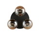 - Divina - Black 3 Light Ceiling Lamp with Amber Glasses Trio-R66643013 - Divina - Black 3 Light Ceiling Lamp with Amber Glasses