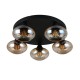 - Divina - Black 5 Light Ceiling Lamp with Amber Glasses Trio-R66645013 - Divina - Black 5 Light Ceiling Lamp with Amber Glasses