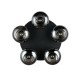 - Divina - Black 5 Light Ceiling Lamp with Smoked Glasses Trio-R66645054 - Divina - Black 5 Light Ceiling Lamp with Smoked Glasses