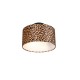 Trio-R66742032 - Pardina - Black 2 Light Semi Flush with Leopard Shade