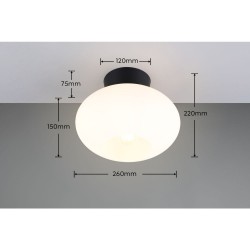 Sidera - Black Flush with White Glass