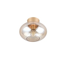 Sidera - Matt Gold Flush with Amber Glass