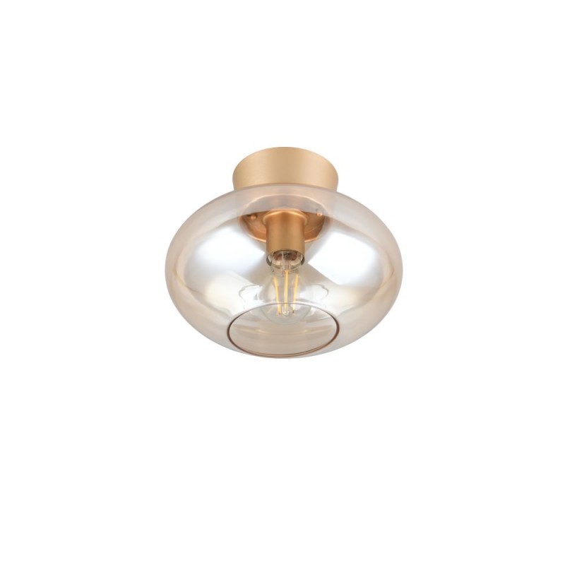 Trio-R66831013 - Sidera - Matt Gold Flush with Amber Glass