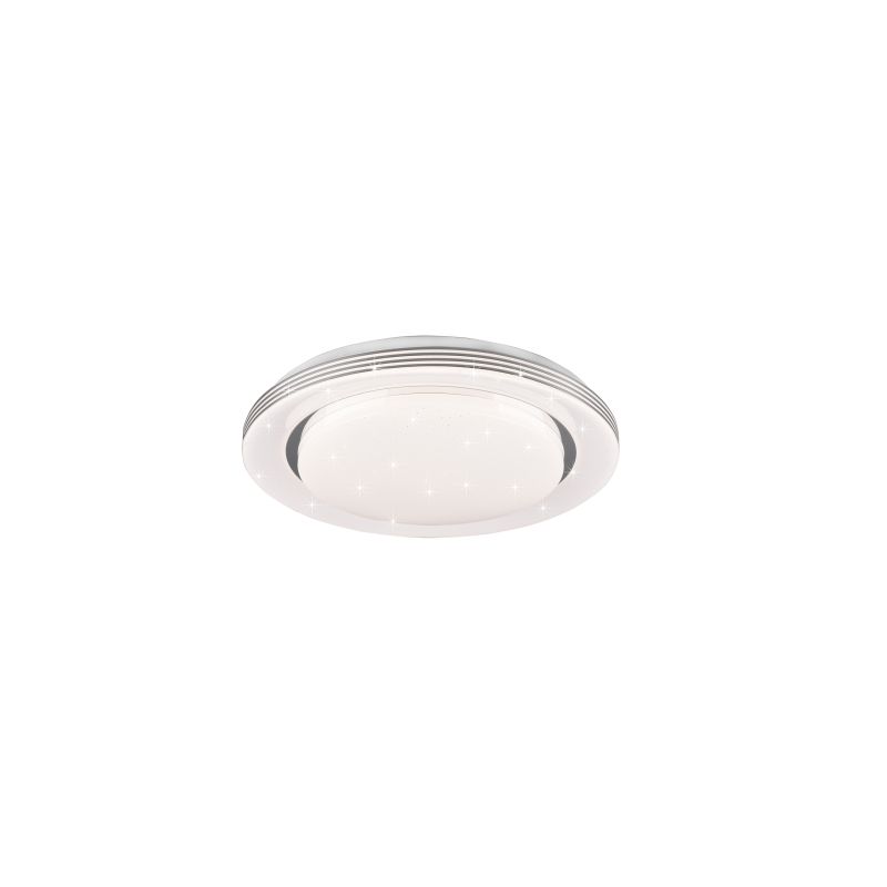 - Atria - Starlight White & Chrome CCT Flush with Remote Control Ø 38 cm Trio-R67041000 - Atria - Starlight White & Chrome CCT Flush with Remote Control Ø 38 cm