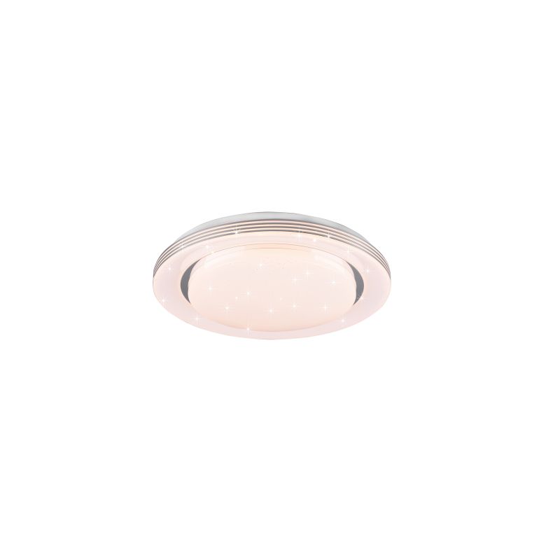 - Atria - Starlight White & Chrome CCT Flush with Remote Control Ø 38 cm Trio-R67041000 - Atria - Starlight White & Chrome CCT Flush with Remote Control Ø 38 cm