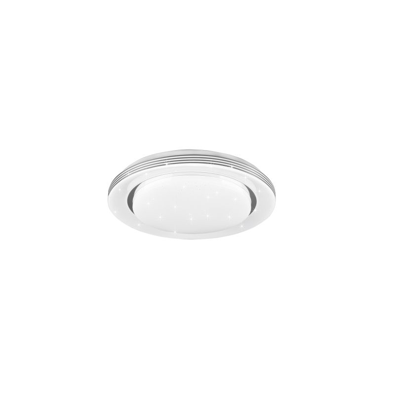 - Atria - Starlight White & Chrome CCT Flush with Remote Control Ø 38 cm Trio-R67041000 - Atria - Starlight White & Chrome CCT Flush with Remote Control Ø 38 cm