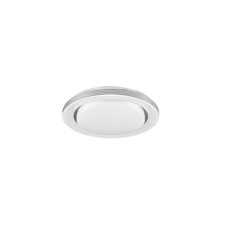 - Atria - Starlight White & Chrome CCT Flush with Remote Control Ø 38 cm Trio-R67041000 - Atria - Starlight White & Chrome CCT Flush with Remote Control Ø 38 cm
