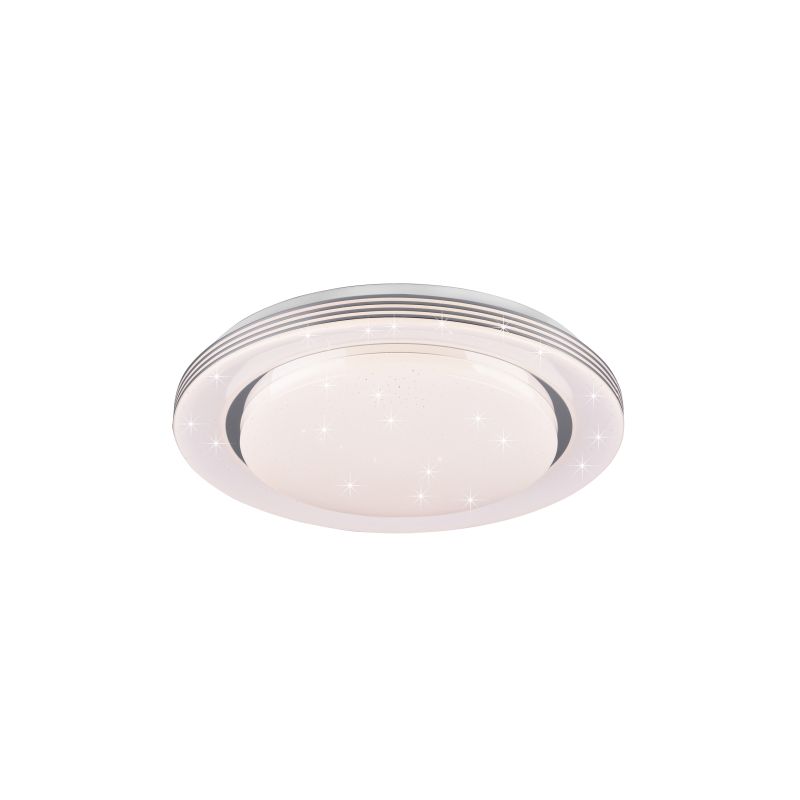 - Atria - Starlight White & Chrome CCT Flush with Remote Control Ø 48 cm Trio-R67041900 - Atria - Starlight White & Chrome CCT Flush with Remote Control Ø 48 cm