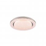 Atria - Starlight White & Chrome CCT Flush with Remote Control Ø 48 cm