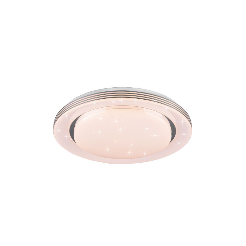 - Atria - Starlight White & Chrome CCT Flush with Remote Control Ø 48 cm Trio-R67041900 - Atria - Starlight White & Chrome CCT Flush with Remote Control Ø 48 cm
