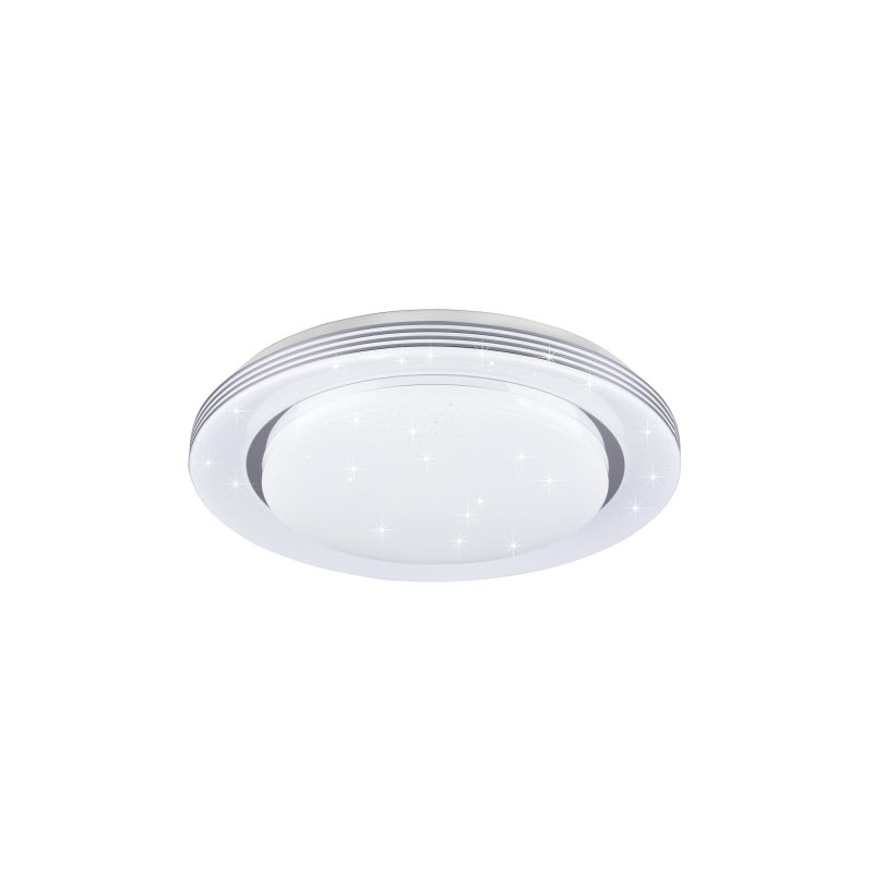 - Atria - Starlight White & Chrome CCT Flush with Remote Control Ø 48 cm Trio-R67041900 - Atria - Starlight White & Chrome CCT Flush with Remote Control Ø 48 cm
