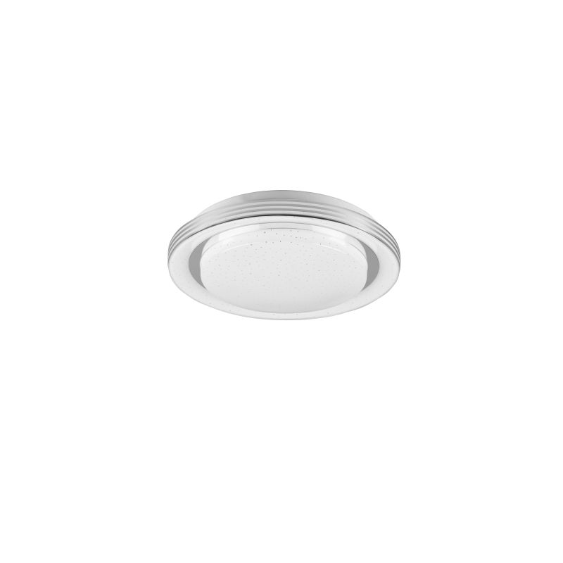 Trio-R67042800 - Atria - Starlight White & Chrome CCT Flush with Remote Control Ø 27 cm
