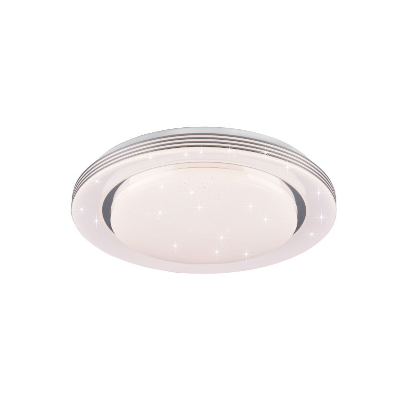 - Atria - Starlight White & Chrome CCT Flush with Remote Control Ø 58 cm Trio-R67045800 - Atria - Starlight White & Chrome CCT Flush with Remote Control Ø 58 cm
