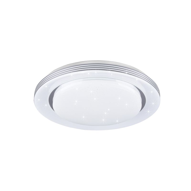 - Atria - Starlight White & Chrome CCT Flush with Remote Control Ø 58 cm Trio-R67045800 - Atria - Starlight White & Chrome CCT Flush with Remote Control Ø 58 cm