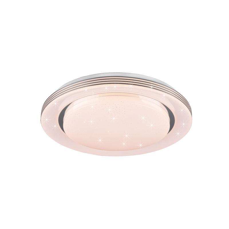 - Atria - Starlight White & Chrome CCT Flush with Remote Control Ø 58 cm Trio-R67045800 - Atria - Starlight White & Chrome CCT Flush with Remote Control Ø 58 cm