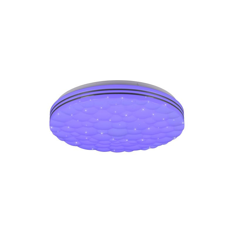Trio-R67131100 - Tiger - White RGB Ceiling Lamp with Remote Control Ø 38 cm