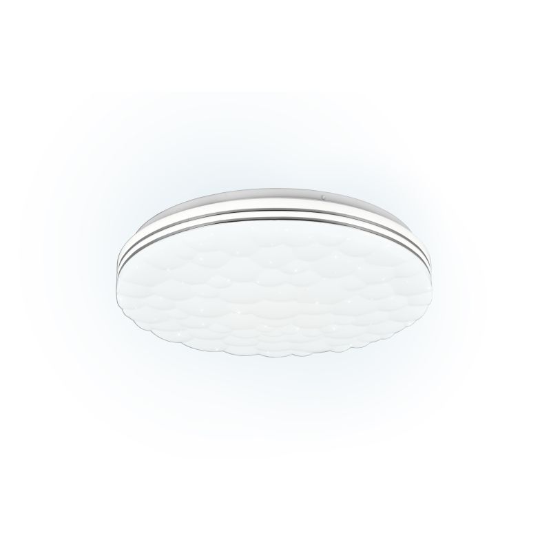 Trio-R67131100 - Tiger - White RGB Ceiling Lamp with Remote Control Ø 38 cm