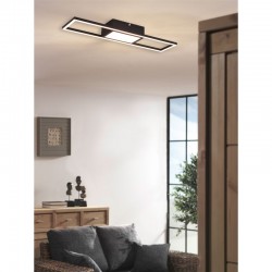 Rigido - Matt Black 2 Light Flush with Remote Control Rigido - Matt Black 2 Light Flush with Remote Control