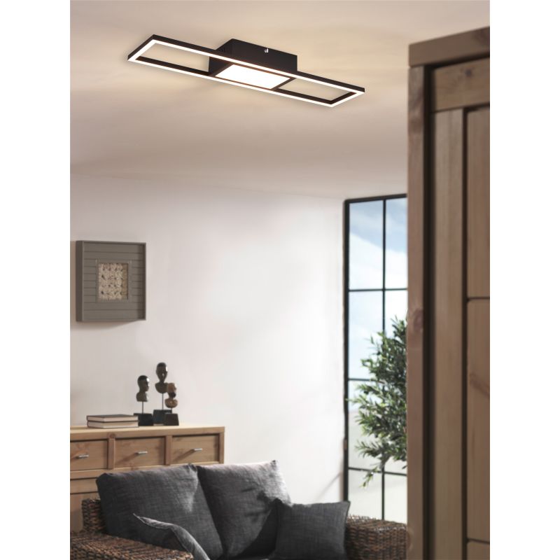- Rigido - Matt Black 2 Light Flush with Remote Control Trio-R67172132 - Rigido - Matt Black 2 Light Flush with Remote Control