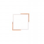 Meta - Matt White & Wooden LED Ceiling Lamp