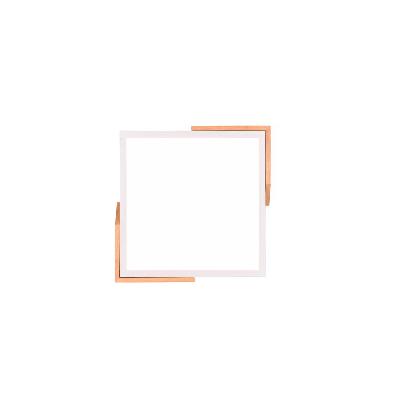 Trio-R67191131 - Meta - Matt White & Wooden LED Ceiling Lamp