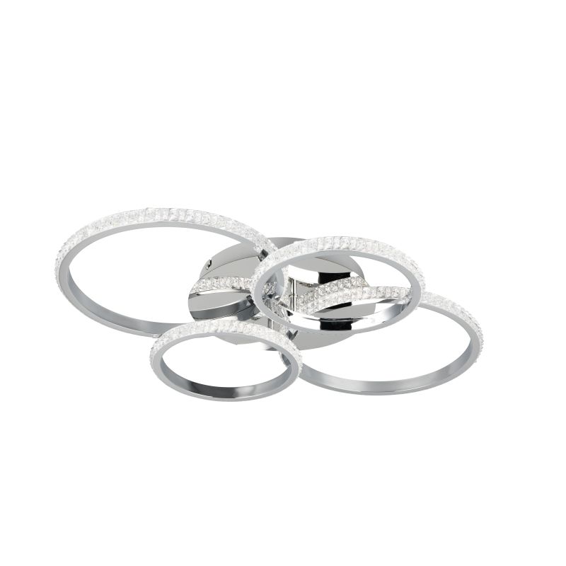 - Cires - Chrome 4 Light LED Ceiling Lamp with Crystal 4000K Trio-R67364106 - Cires - Chrome 4 Light LED Ceiling Lamp with Crystal 4000K