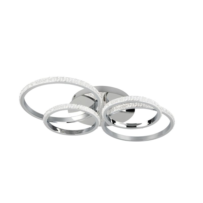 - Cires - Chrome 4 Light LED Ceiling Lamp with Crystal 4000K Trio-R67364106 - Cires - Chrome 4 Light LED Ceiling Lamp with Crystal 4000K