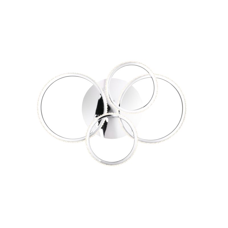 - Cires - Chrome 4 Light LED Ceiling Lamp with Crystal 4000K Trio-R67364106 - Cires - Chrome 4 Light LED Ceiling Lamp with Crystal 4000K