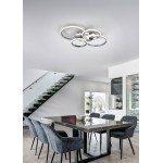 Cires - Chrome 4 Light LED Ceiling Lamp with Crystal 4000K
