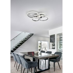 Cires - Chrome 4 Light LED Ceiling Lamp with Crystal 4000K Cires - Chrome 4 Light LED Ceiling Lamp with Crystal 4000K