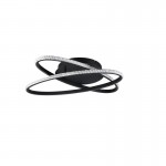 Lane - Matt Black LED Ceiling Lamp with Crystal 4000K