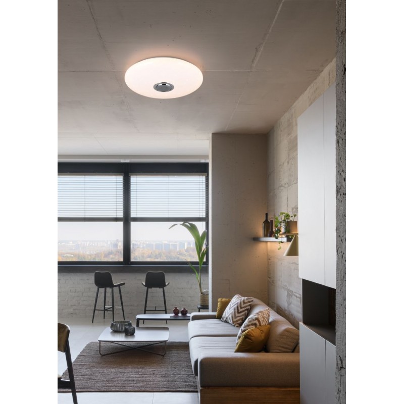 - Musica - White RGBW Ceiling Lamp with Bluetooth Speaker Ø 58 cm Trio-R69031901 - Musica - White RGBW Ceiling Lamp with Bluetooth Speaker Ø 58 cm