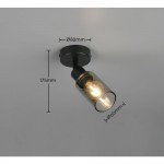 Mars - Matt Black Spotlight with Smoked Glass