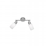 Mars - Matt Nickel 2 Spotlights with White Glass Mars - Matt Nickel 2 Spotlights with White Glass