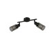 Trio-R80012032 - Mars - Matt Black 2 Spotlights with Smoked Glass