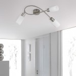 Mars - Matt Nickel 3 Spotlights with White Glass Mars - Matt Nickel 3 Spotlights with White Glass