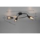 Trio-R80013932 - Mars - Matt Black 3 Spotlights with Smoked Glass