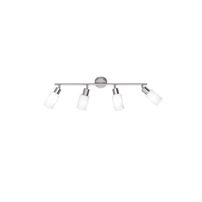 - Mars - Matt Nickel 4 Spotlights with White Glass Trio-R80014007 - Mars - Matt Nickel 4 Spotlights with White Glass