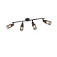 Trio-R80014032 - Mars - Matt Black 4 Spotlights with Smoked Glass