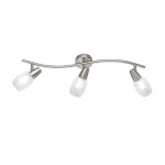 Colmar - Matt Nickel 3 Spotlights with Flower Pattern Glass Colmar - Matt Nickel 3 Spotlights with Flower Pattern Glass