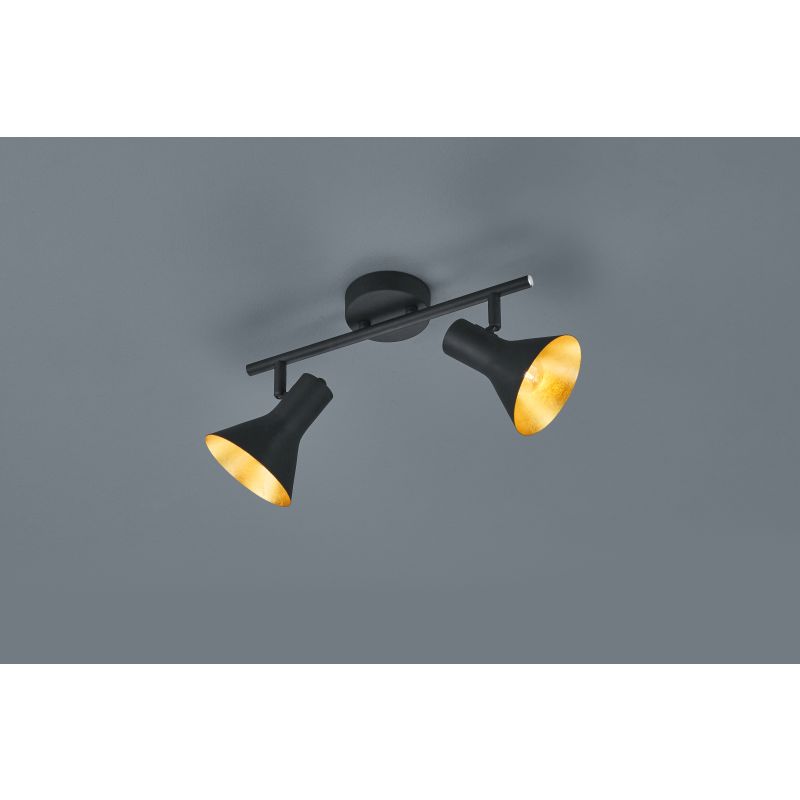 - Nina - Black & Gold 2 Spotlights Trio-R80162002 - Nina - Black & Gold 2 Spotlights